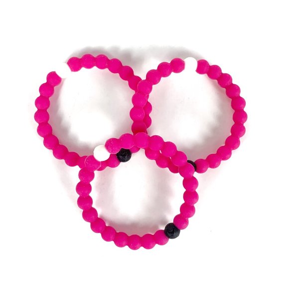 Hot Pink Lokai Bracelets Small - Set of 3 - Picture 7 of 7